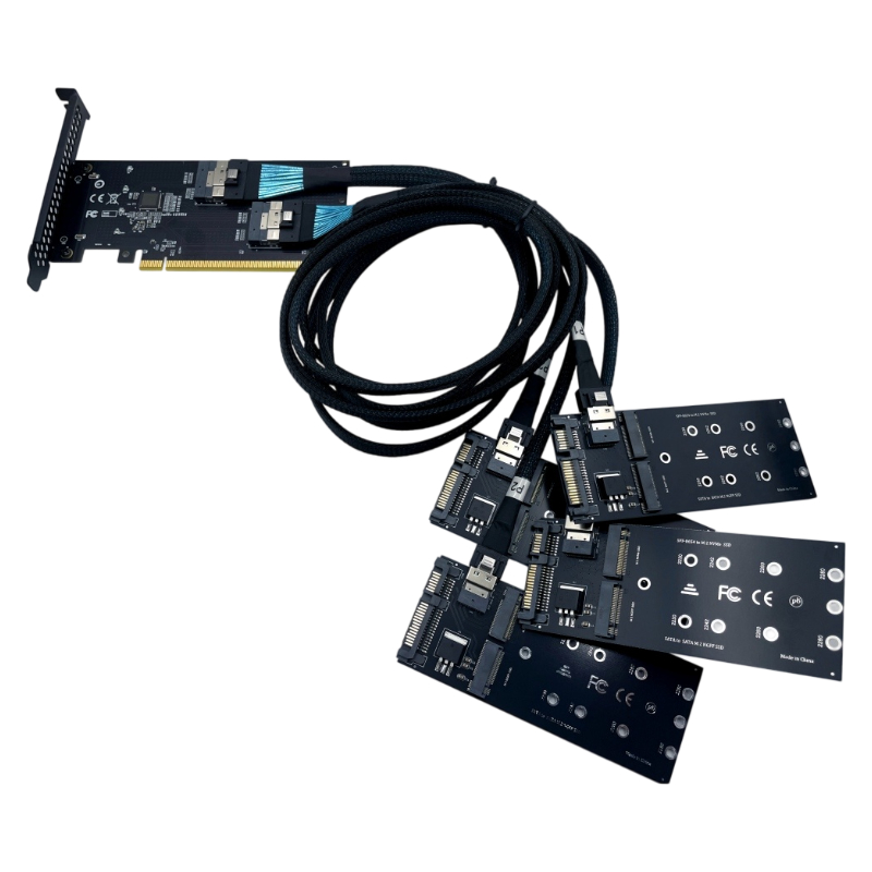 Memory Card Ssd - การ์ดอะแดปเตอร์ PCIe X16 SFF‑8654 SlimSAS ใหม่