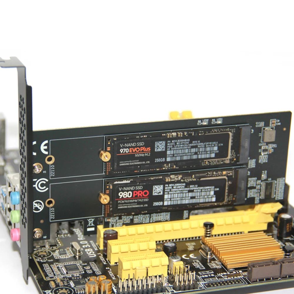 1 ถึง 2xNVME การ์ดขยาย PCle4.0 - External Ssd บทวิจารณ์และราคา