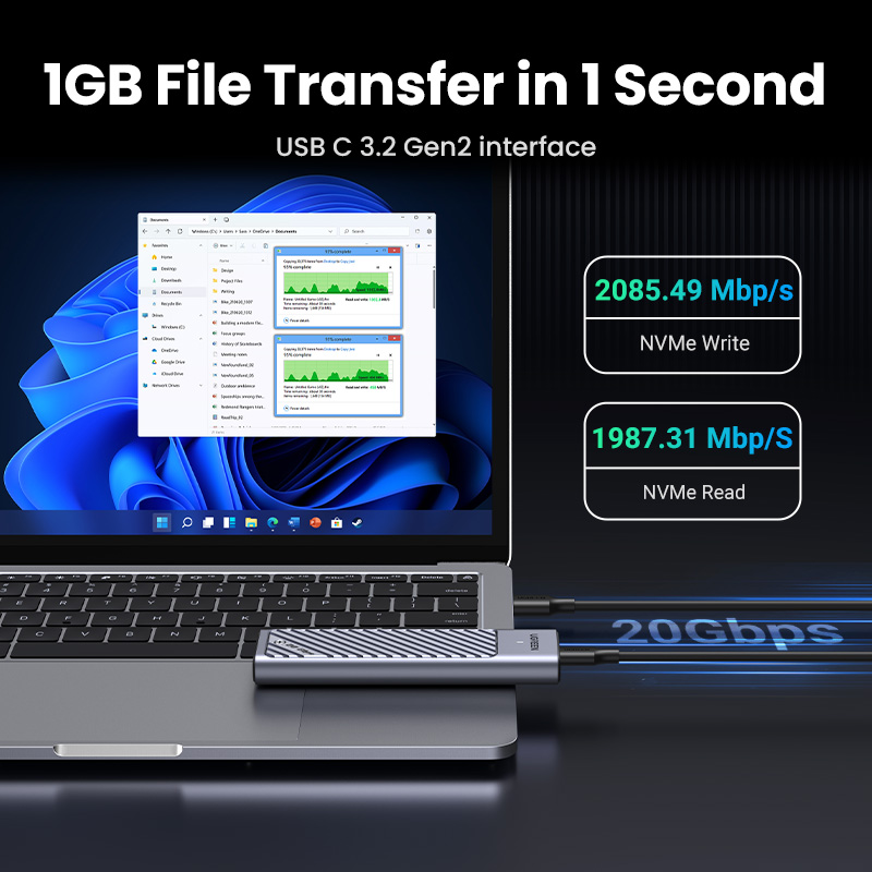 UGREEN 20Gbps M2 SSD กรณี M.2  - 8Tb M2 Nvme Ssd บทวิจารณ์และราคา